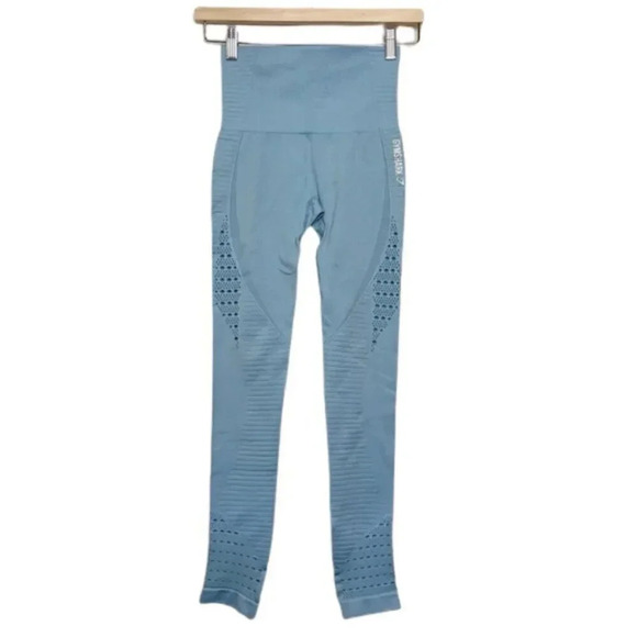 Gymshark Pants - Gymshark Womens Xsmall Seamless Energy Malibu Blue Leggings